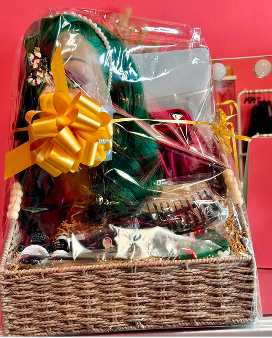 HOLIDAY WIG BASKET